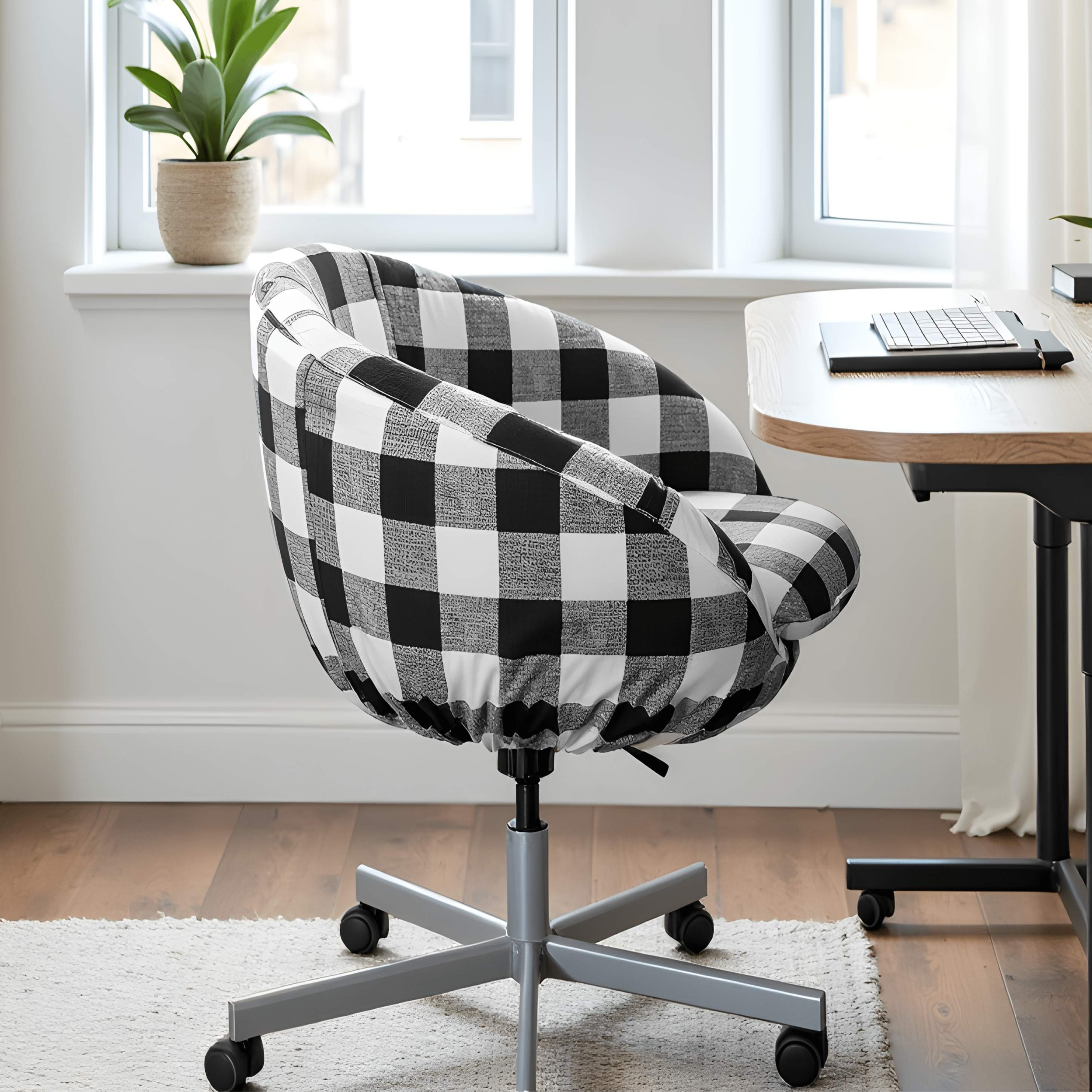 Rockin Cushions IKEA Skruvsta Black Buffalo Check Scandinavian Slip Cover, Compatible with IKEA SKRUVSTA - Made to Order